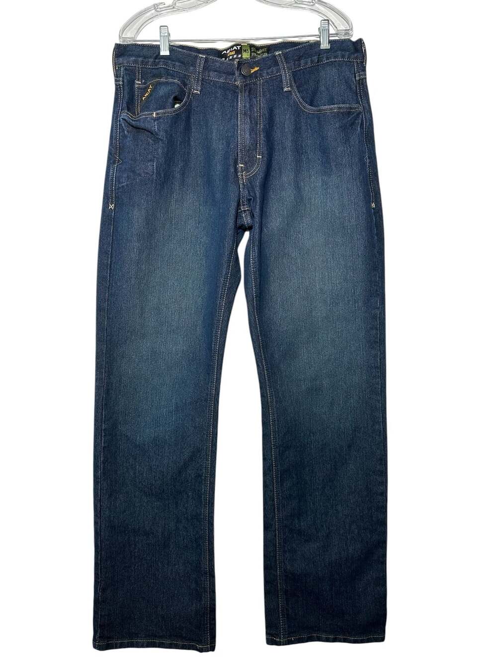 Ariat Rebar M5 Straight Leg Work Jeans Blackstone Blue Men's Size 34X34